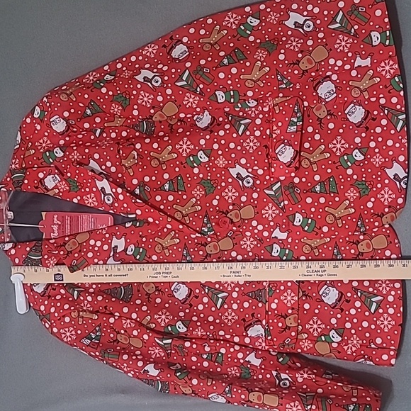You Look Ugly Today Red Christmas Blazer Jacket W/Tie - Size Large NEW WITH TAGS - Picture 8 of 16